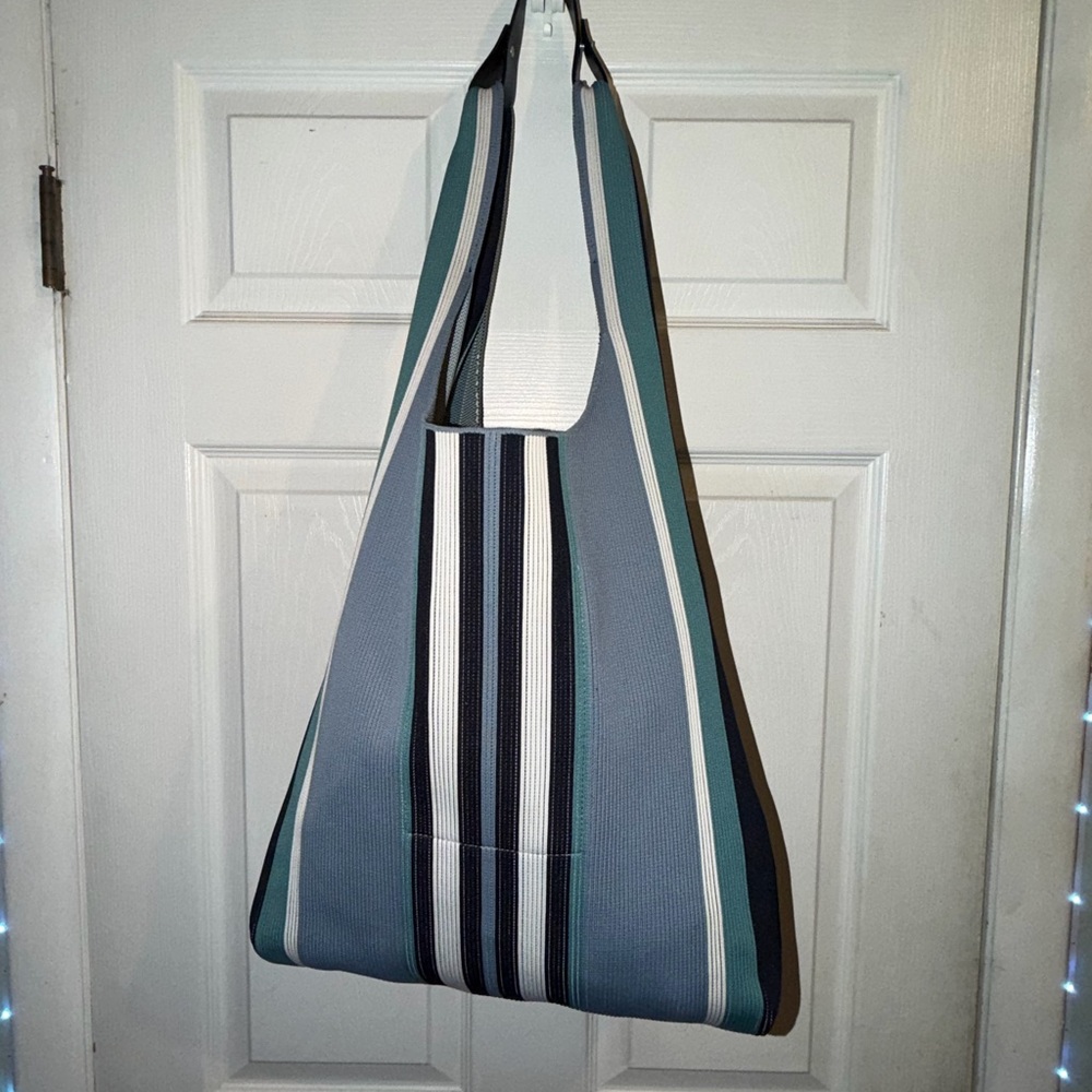 COS Men's Striped Blue and White Backpack